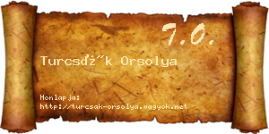 Turcsák Orsolya névjegykártya